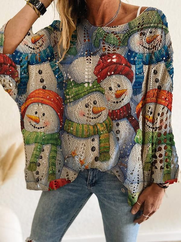 Women's Halloween Long Sleeve Knit Top